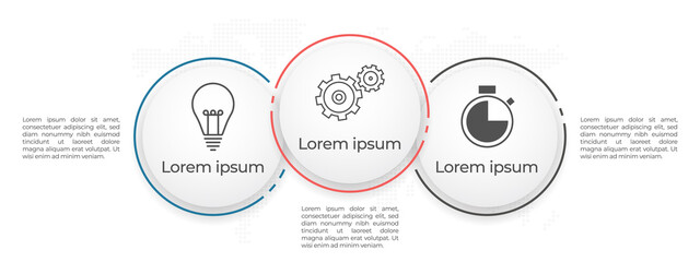 Infographic circle template 3 options