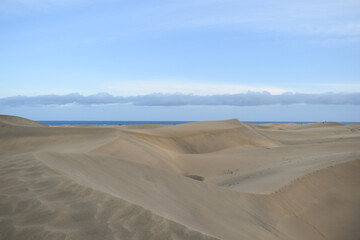 Fototapeta na wymiar Sand dunes of Maspalomas, Gran Canaria, Spain.