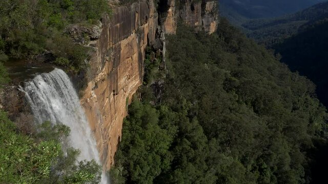 afternoon zoom in on fitzroy falls at morton national park in the nsw southern highlands of australia