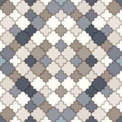 Arabic geometry, Tangled Moroccan Pattern, seamless vector background.