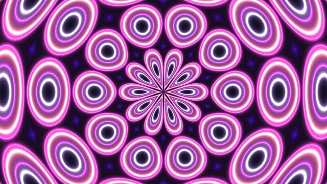 Floral 70s Purple Bright Pink Disco Lights Pattern