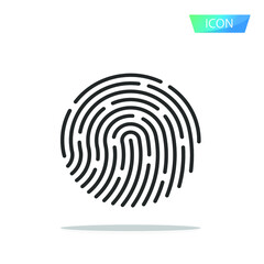 Fingerprints icon vector isolated on white background.