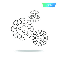 virus icon vector isolated on white background.