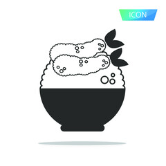 Tempura icon vector isolated on white background.