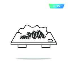 Japanese food icon vector isolated on white background.