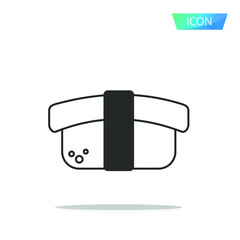 Sushi icon vector isolated on white background.
