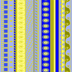 seamless striped pattern in greek style in bright colors