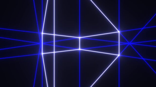 3d Edges Vertex Vertices Cube Cubic Laser Light Pattern