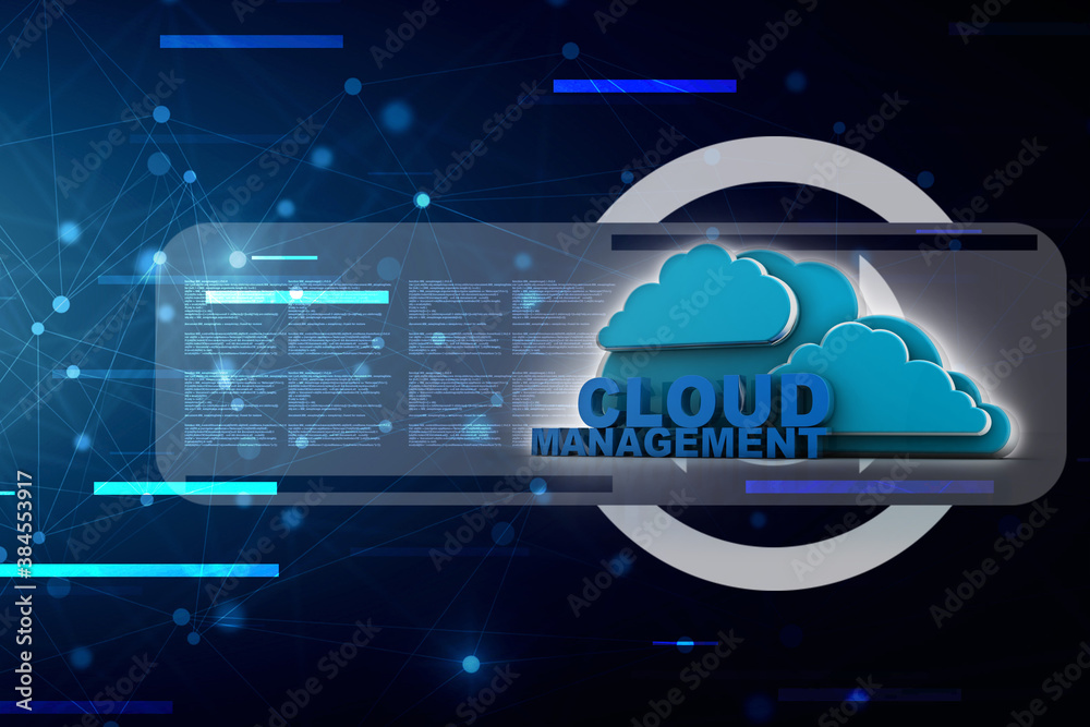 Poster 3d rendering file storage in cloud management