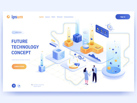 Future technology concept banner template