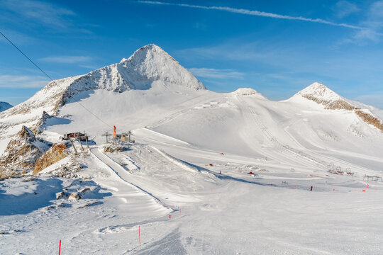 Hintertuxer Gletscher, Gletscherhütte, Olperer Gipfel, Tirol, Österreich