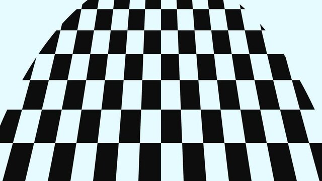 Floating Platform of Rounded Checkerboard Grid Cutting Board