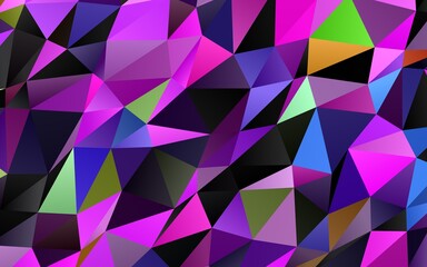 Light Multicolor, Rainbow vector triangle mosaic cover.