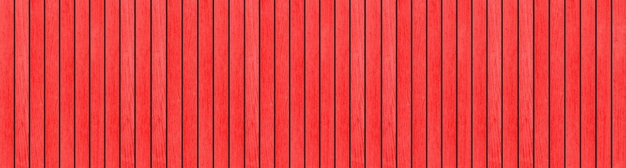 Panorama of Wood plank red timber texture and seamless background