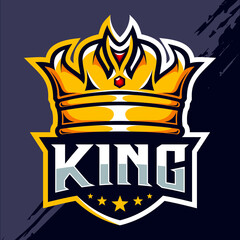 King crown esport logo design © avante_speed