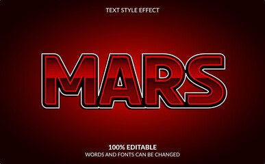 Editable Text Effect, Red Mars Text Style