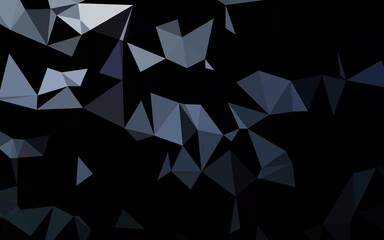 Dark BLUE vector blurry triangle pattern.