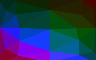 Obraz premium Dark Multicolor, Rainbow vector triangle mosaic texture.