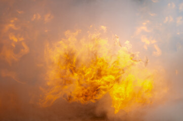 Fire and smoke background