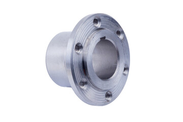 The hub of the crankshaft pulley isolated on white background