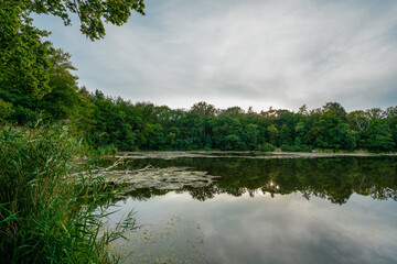 Lake Lochow near Ferchesar at nature reserve Westhavelland