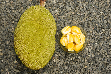 Jack fruit or Jackfruit a Tropical fruit Kerala India or Bali, Indonesia, Brazil . Fresh ripe Asian...
