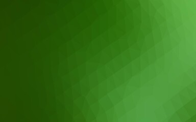 Light Green vector shining triangular background.