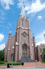 Fototapeta na wymiar Norfolk City Neo-Gothic Style Church