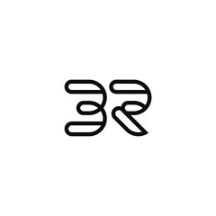 BR letters monogram icon logo