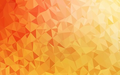 Light Yellow, Orange vector low poly cover.