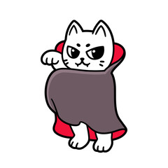 Cartoon vampire cat character