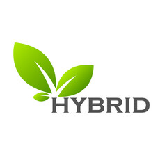 Hybrid car vector icon for web design isolated on white background