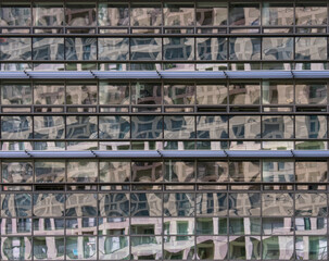 frontal photographed facade of an office building in vienna usable as a texture