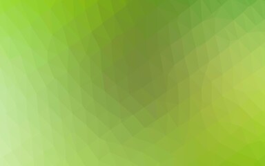 Light Green, Yellow vector shining triangular background.