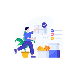 order complete conceptual design ilustration vector