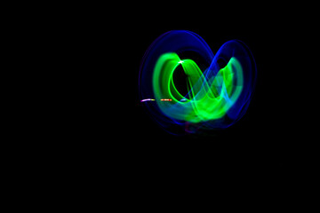 background with green and Blue Light