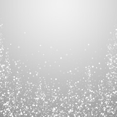Random white dots Christmas background. Subtle fly