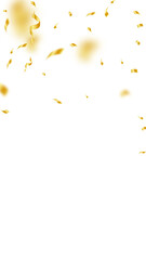 Streamers and confetti. Gold streamers tinsel and 