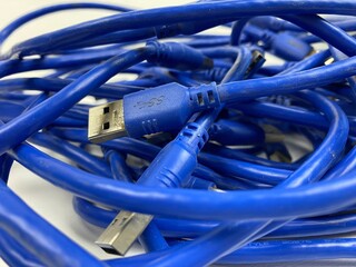 usb cables connected to a cable