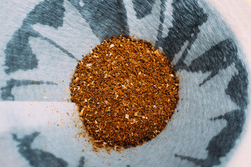 Close up of pour-over coffee.