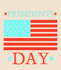 presidents day symbols vector icons flat