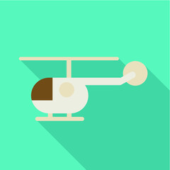 vector illustration of helicopter flat