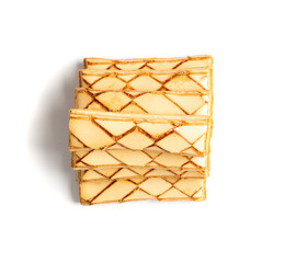 Sfogliatine glassate Italian puff pastry biscuits closeup