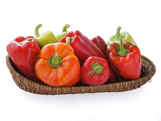 multicolor tasty fruits of pepper close up