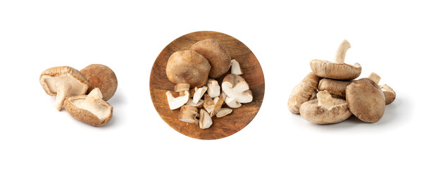 Fresh Shiitake Mushrooms, Raw Shitake, Healthy Organic Asian Fungi