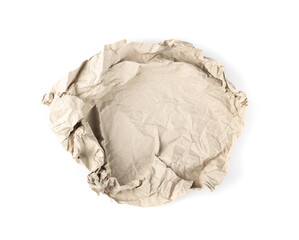 Crumpled Paper Ball Isolated on White background