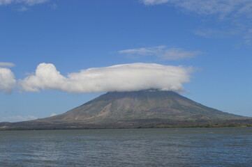 Fototapeta premium The volcanic islands Isla Ometepe and the volcanoes around Léon in Nicaragua, Central America