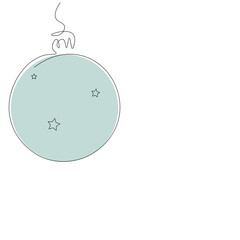 Christmas ball. Decoration element vector illustration
