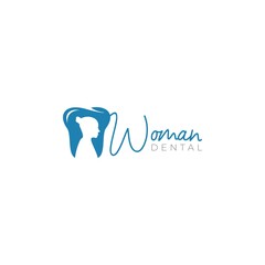 Obraz premium Woman Dental Logo Design Vector