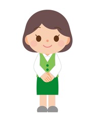 Fototapeta premium 歓迎 立っている 社員 女性
